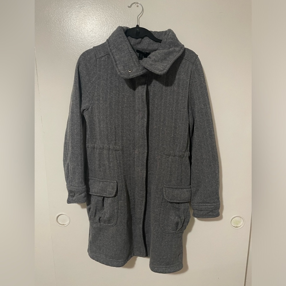 Patagonia sweater coat full zip gray knee length jacket - Picture 2 of 4